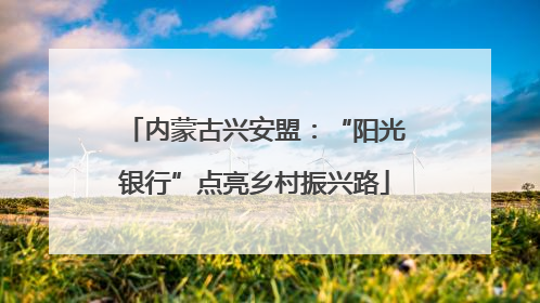 内蒙古兴安盟：“阳光银行”点亮乡村振兴路