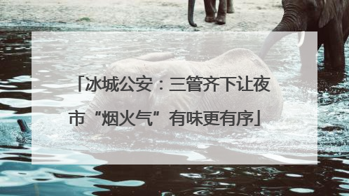 冰城公安：三管齐下让夜市“烟火气”有味更有序