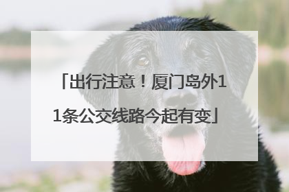 出行注意！厦门岛外11条公交线路今起有变