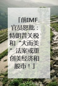 前IMF官员怒批：特朗普关税和“大而美”法案或重创美经济和股市！