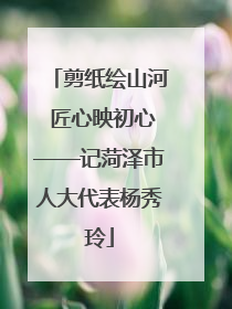 剪纸绘山河 匠心映初心——记菏泽市人大代表杨秀玲