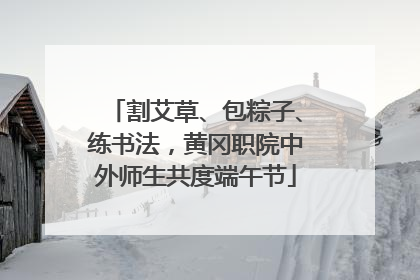 割艾草、包粽子、练书法，黄冈职院中外师生共度端午节