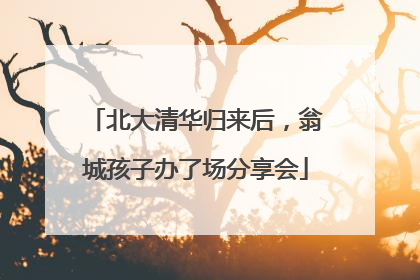 北大清华归来后，翁城孩子办了场分享会