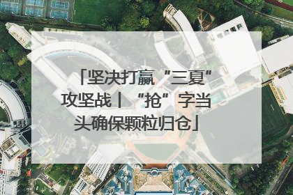 坚决打赢“三夏”攻坚战丨“抢”字当头确保颗粒归仓