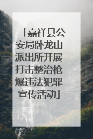 嘉祥县公安局卧龙山派出所开展打击整治枪爆违法犯罪宣传活动