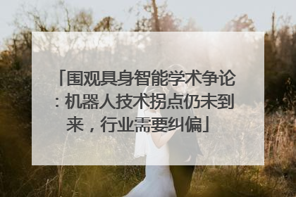 围观具身智能学术争论：机器人技术拐点仍未到来，行业需要纠偏