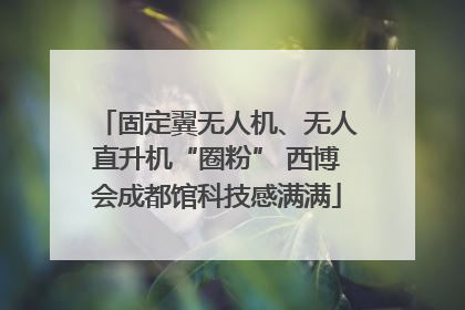 固定翼无人机、无人直升机“圈粉” 西博会成都馆科技感满满
