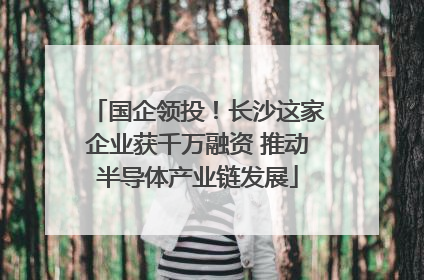 国企领投！长沙这家企业获千万融资 推动半导体产业链发展