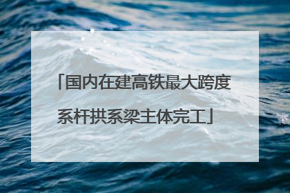 国内在建高铁最大跨度系杆拱系梁主体完工