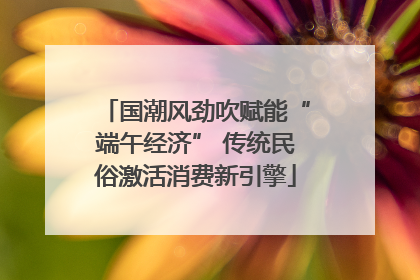 国潮风劲吹赋能“端午经济” 传统民俗激活消费新引擎