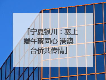 宁夏银川：塞上端午聚同心 港澳台侨共传情