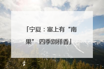 宁夏：塞上有“南果” 四季别样香