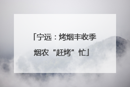 宁远：烤烟丰收季 烟农“赶烤”忙