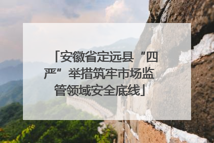 安徽省定远县“四严”举措筑牢市场监管领域安全底线