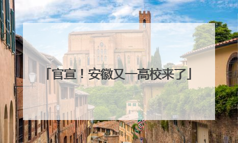 官宣！安徽又一高校来了