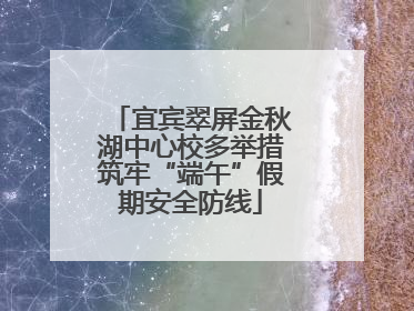 宜宾翠屏金秋湖中心校多举措筑牢“端午”假期安全防线