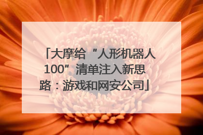 大摩给“人形机器人100”清单注入新思路：游戏和网安公司