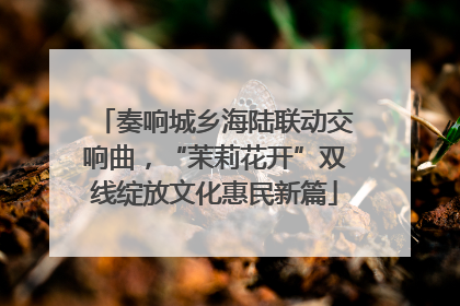 奏响城乡海陆联动交响曲，“茉莉花开”双线绽放文化惠民新篇