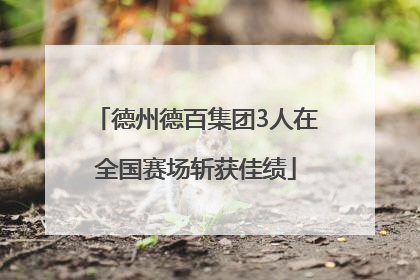 德州德百集团3人在全国赛场斩获佳绩