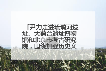 尹力走进琉璃河遗址、大葆台遗址博物馆和北京市考古研究院，围绕加强历史文化名城保护调研