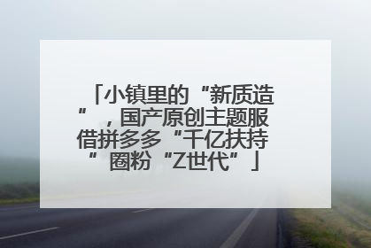 小镇里的“新质造”，国产原创主题服借拼多多“千亿扶持”圈粉“Z世代”