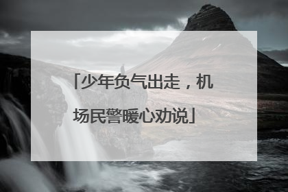 少年负气出走，机场民警暖心劝说