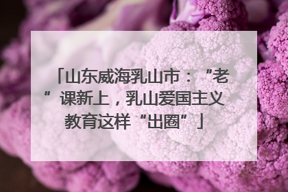 山东威海乳山市：“老”课新上，乳山爱国主义教育这样“出圈”