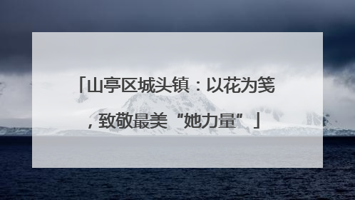 山亭区城头镇：以花为笺，致敬最美“她力量”