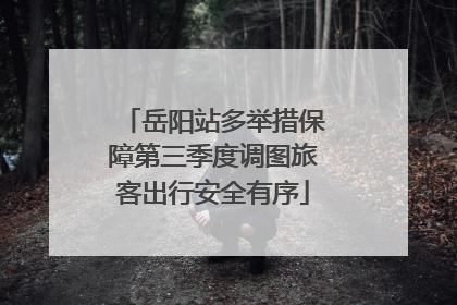 岳阳站多举措保障第三季度调图旅客出行安全有序