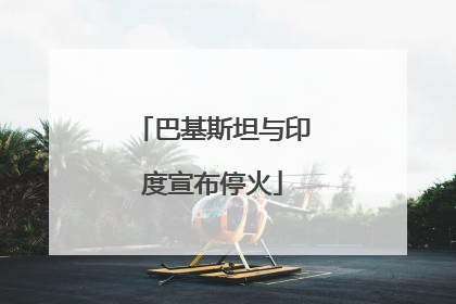巴基斯坦与印度宣布停火