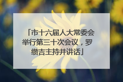 市十六届人大常委会举行第三十次会议，罗缵吉主持并讲话