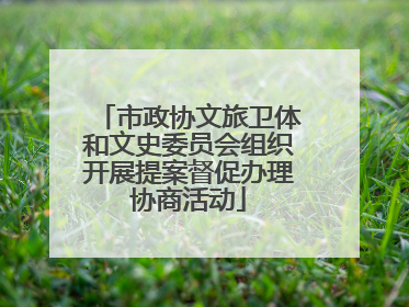 市政协文旅卫体和文史委员会组织开展提案督促办理协商活动
