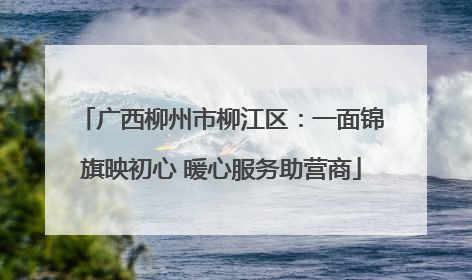 广西柳州市柳江区：一面锦旗映初心 暖心服务助营商