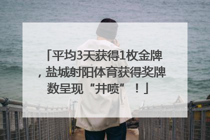 平均3天获得1枚金牌，盐城射阳体育获得奖牌数呈现“井喷”！