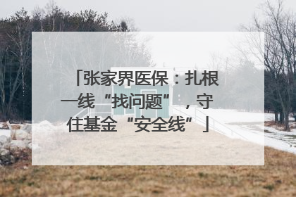 张家界医保：扎根一线“找问题”，守住基金“安全线”