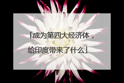 成为第四大经济体，给印度带来了什么