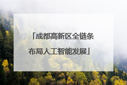成都高新区全链条布局人工智能发展