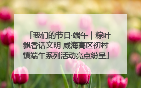 我们的节日·端午｜粽叶飘香话文明 威海高区初村镇端午系列活动亮点纷呈