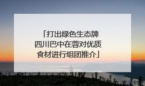 打出绿色生态牌 四川巴中在蓉对优质食材进行组团推介