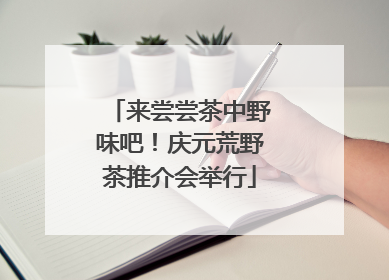 来尝尝茶中野味吧！庆元荒野茶推介会举行