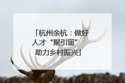 杭州余杭：做好人才“聚引留” 助力乡村振兴