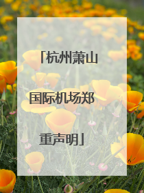 杭州萧山国际机场郑重声明