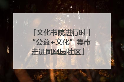 文化书院进行时丨“公益+文化”集市走进凤凰园社区