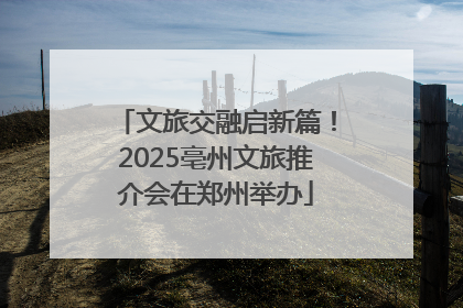 文旅交融启新篇！2025亳州文旅推介会在郑州举办