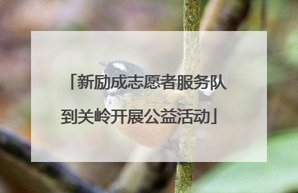 新励成志愿者服务队到关岭开展公益活动