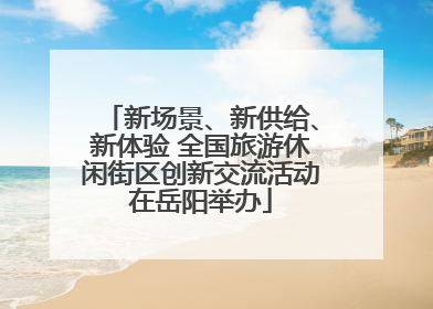 新场景、新供给、新体验 全国旅游休闲街区创新交流活动在岳阳举办
