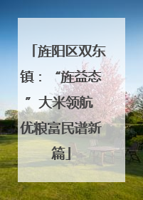 旌阳区双东镇：“旌益态”大米领航 优粮富民谱新篇