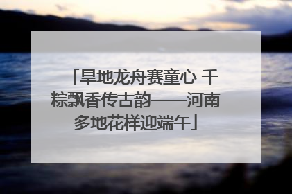 旱地龙舟赛童心 千粽飘香传古韵——河南多地花样迎端午