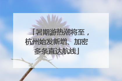 暑期游热潮将至，杭州始发新增、加密多条直达航线