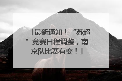 最新通知！“苏超”竞赛日程调整，南京队比赛有变！